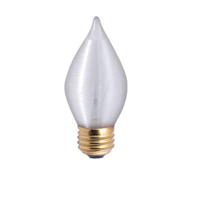 Bulbrite Pack of (10) 25 Watt Dimmable Satin Finish C15 Spunlite Incandescent Light Bulbs with Medium (E26) Base