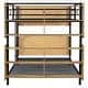 preview thumbnail 11 of 14, 2 In 1 Metal Full over Full Bunk Bed with Storage Bookcase