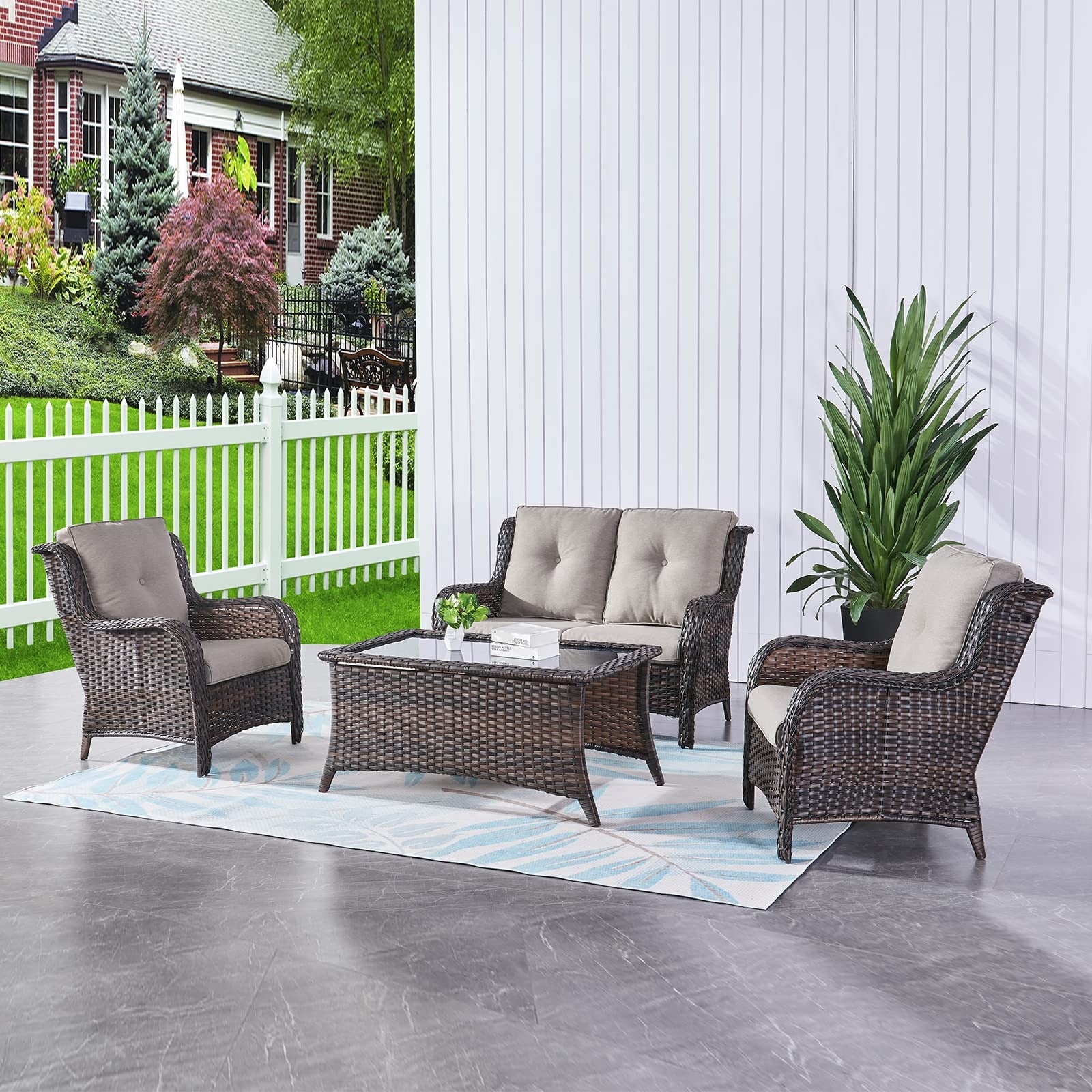 Sunbrella deep seating patio furniture on sale