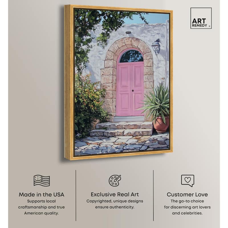 Pink Door II Canvas by Art Remedy