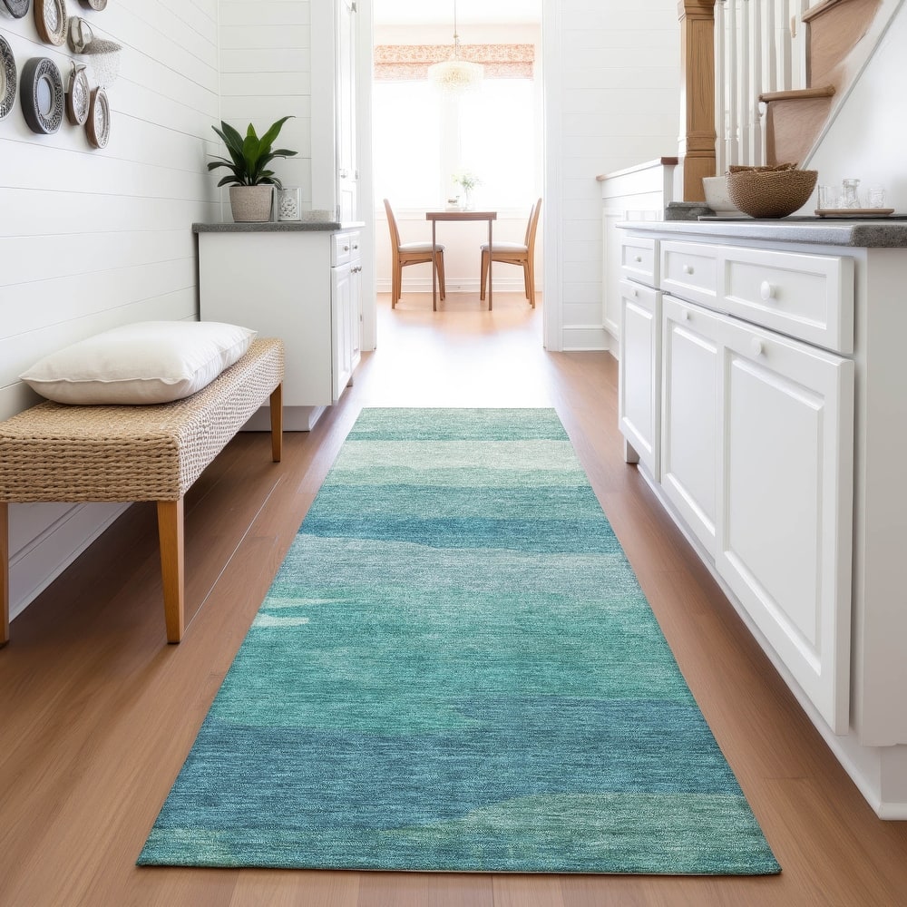 Premium Washable Super Soft Ombre Ocean Mayfield Rug