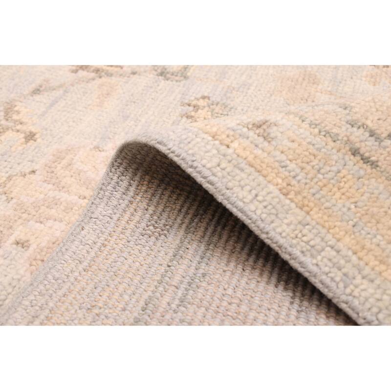 ECARPETGALLERY Hand-knotted Modern Oushak Light Blue Wool Rug - 7'9 x 9'8