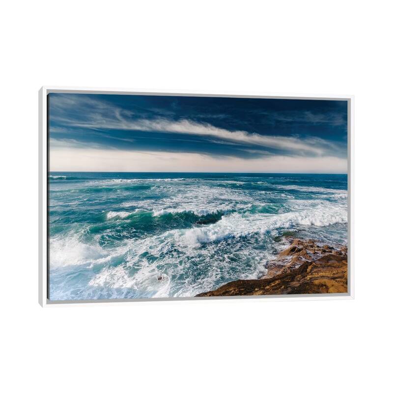 iCanvas "Sunset Cliffs San Diego II" by Bethany Young Framed Canvas Print - White - 18x26
