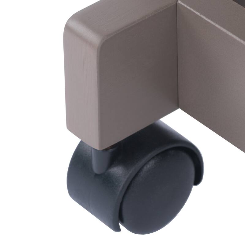 Isabelle 6-Pc Snack Table Set with Removable Serving Tray Oyster Gray