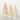8.5"H, 9"H & 10"H Sullivans Christmas Frosty Cream Bottlebrush Trees Set of 3, White