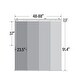 preview thumbnail 2 of 8, InStyleDesign Prussian Blue 4-Panel Single Rail Panel Track / Room Divider / Blinds 48"-88"W, Panel width 23.5"