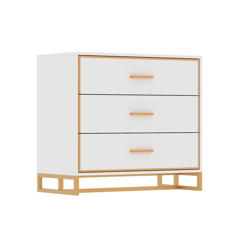 Luxurious Black and Gold Storage Cabinet Nightstand: Modern Design, Ample Storage & Practical Features