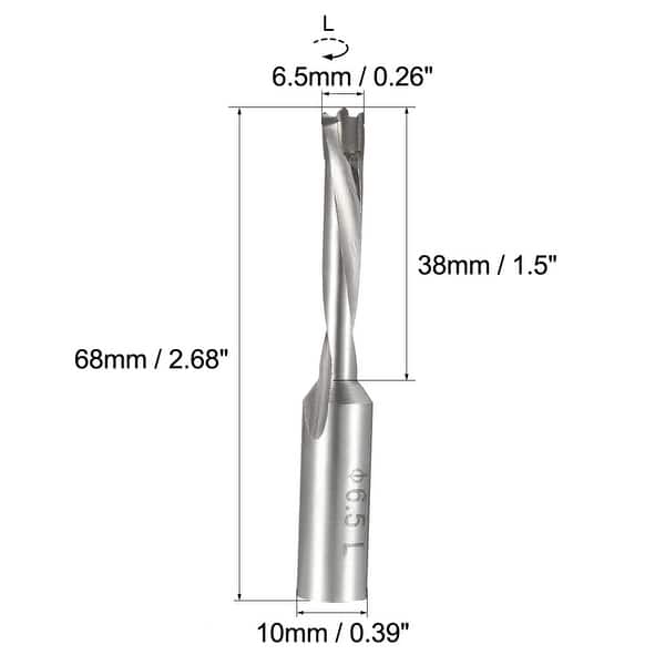 Brad Point Drill Bits for Wood 6.5x68mm Left Turning Carbide Drilling ...