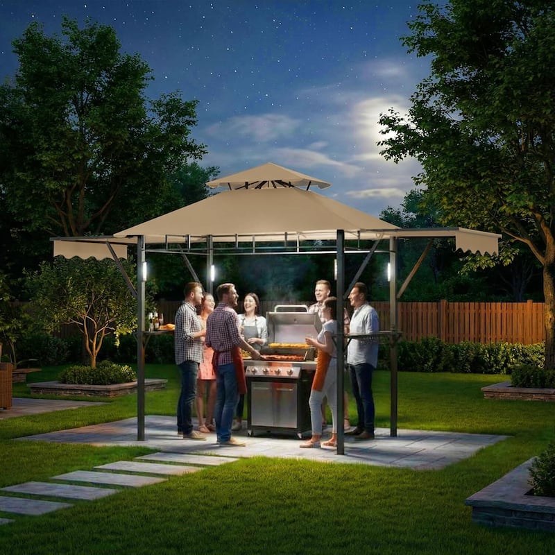 Durable BBQ Grill Gazebo, Weather-Resistant Canopy Shelter for Patio & Backyard - N/A