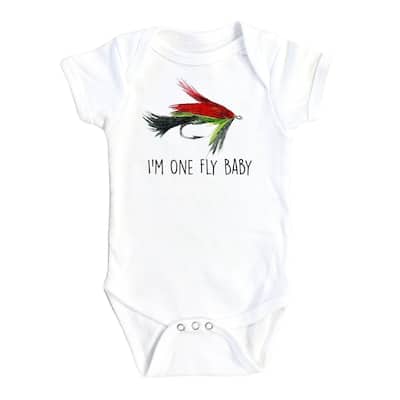 Fishing Fly Baby - Baby Boy Girl Clothes Infant Bodysuit Funny Cute Newborn