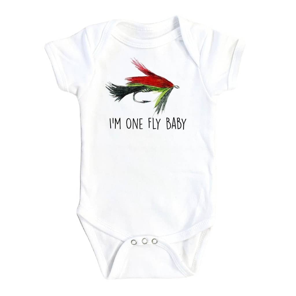 Fishing Fly Baby - Baby Boy Girl Clothes Infant Bodysuit Funny Cute Newborn