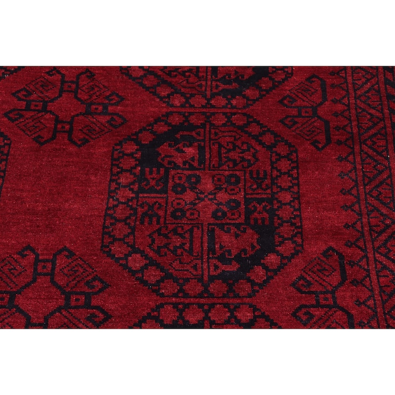 Vintage Biljik Khal Mohammadi Tommy Red/Black Rug - 9'0'' x 12'6''