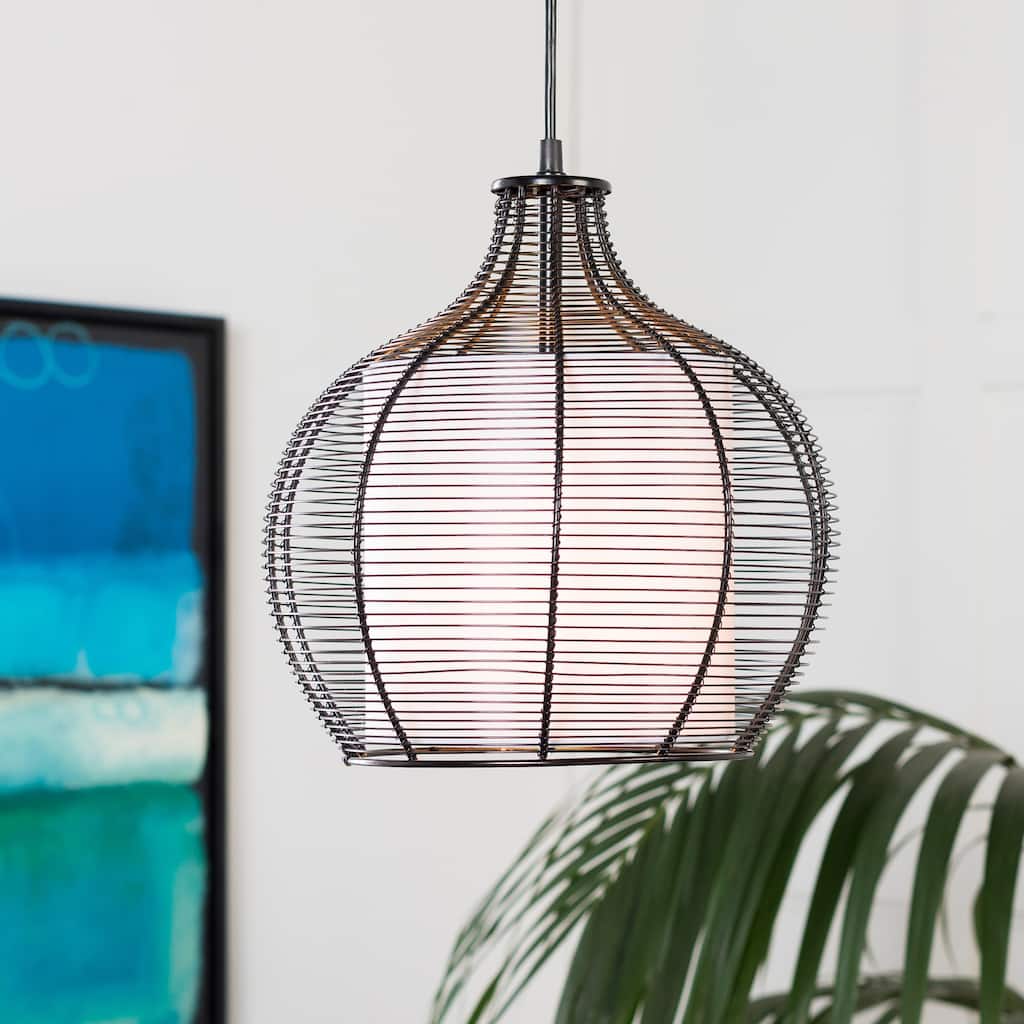 Kamala Transitional Black Pendant Lighting Fixture