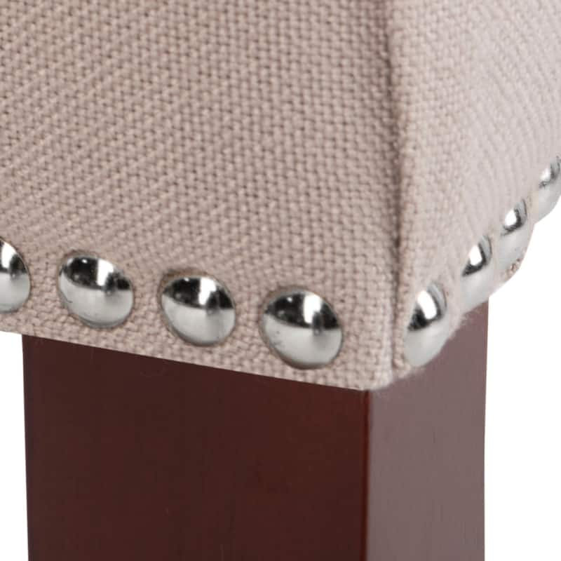 SAFAVIEH Brittney Beige Linen Dining Chair - 22" x 24.8" x 36.4" - 22"Wx25"Dx36"H