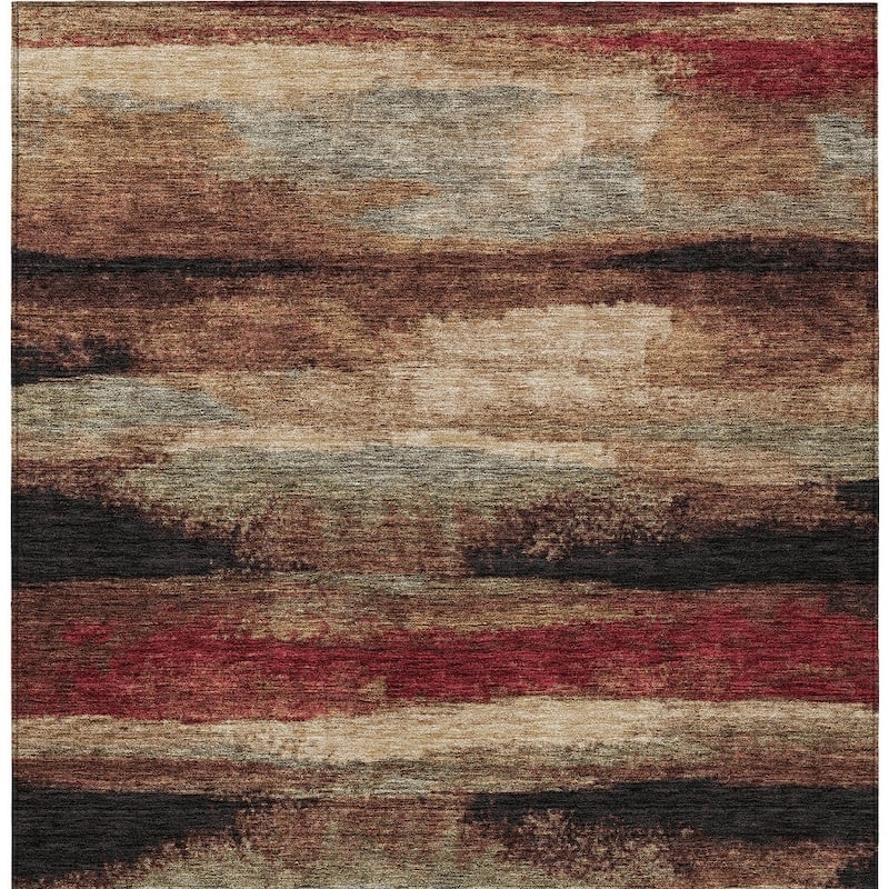 HomeRoots Abstract Transitional Rectangle Outdoor Rug