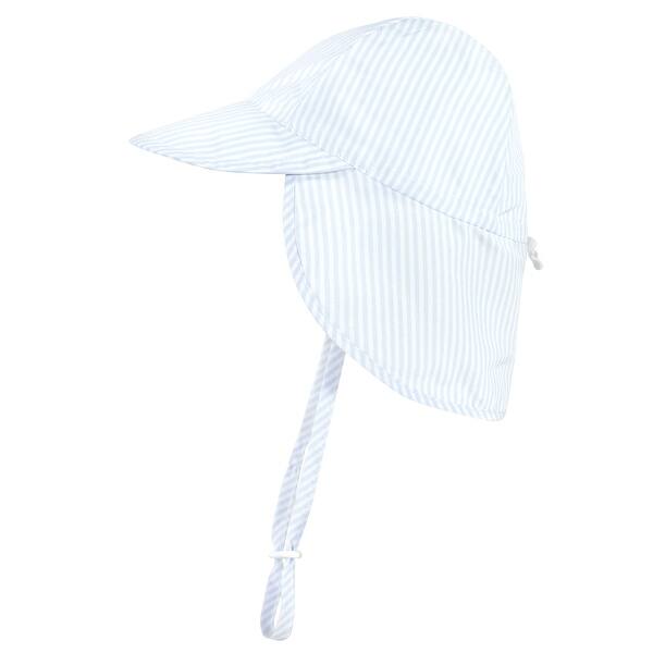 slide 1 of 1, Hudson Baby Infant and Toddler Boy Sun Protection Hat, Blue Stripe 6-18 Months - Blue Stripe