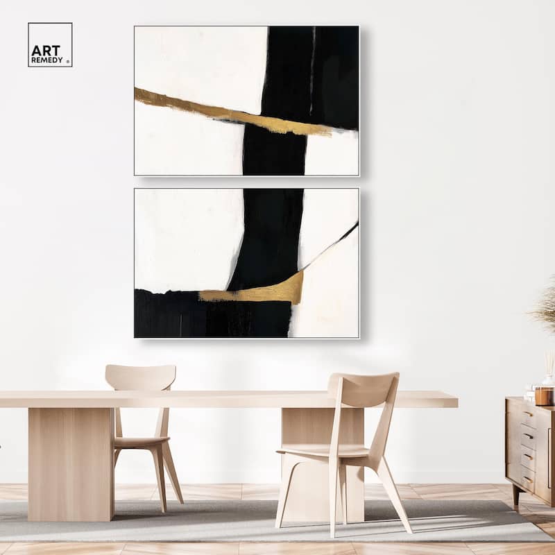Weight of Black II Canvas Set of 2 by Art Remedy