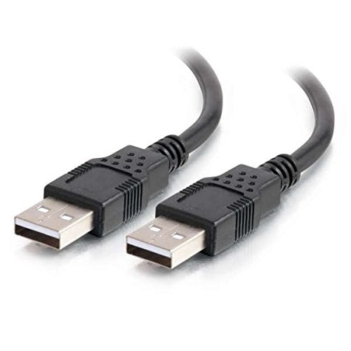 C2g - C2g 2M Usb Cable-Usb 2.0 A Male To A Male Black (6.6Ft)-Connect Usb 2.0 Devices