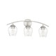 preview thumbnail 2 of 16, Trade Winds Hannah 3-Light Bathroom Vanity Light Brushed Nickel