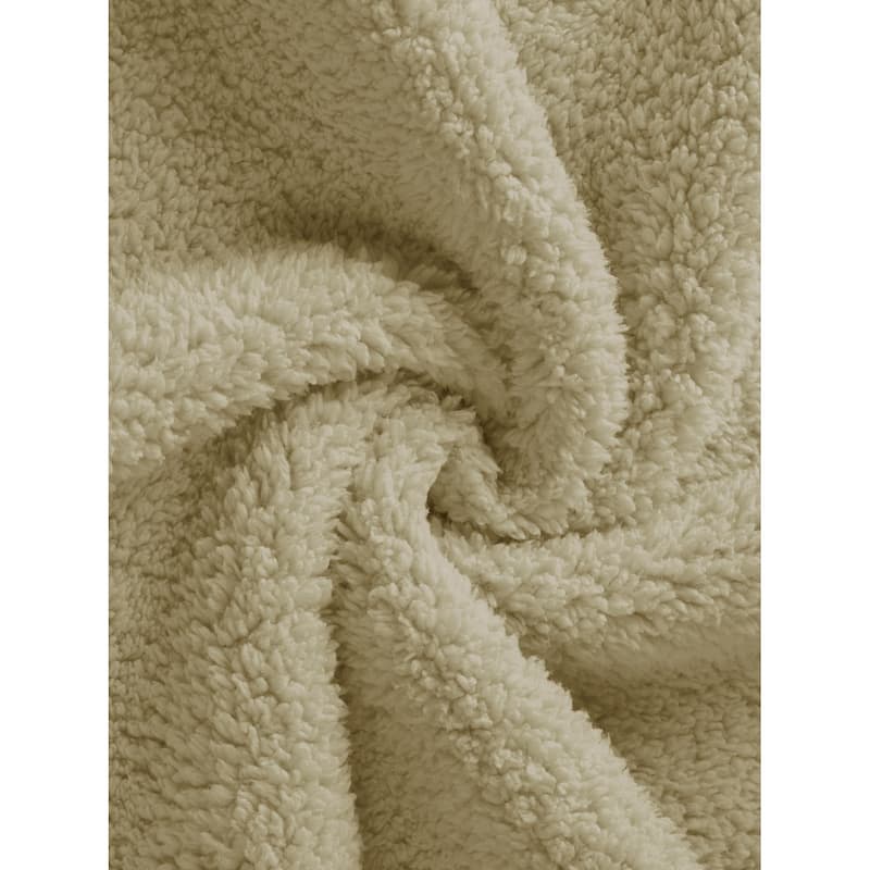 Women's Fluffy Fleece Robe Long Sleeve Thick Plush Self Tie Long Bathrobe
