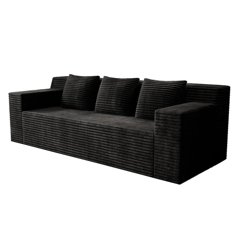 71" 3-Seater Corduroy Sofa with Deep Seating, No Assembly Required for Living Room & Bedroom