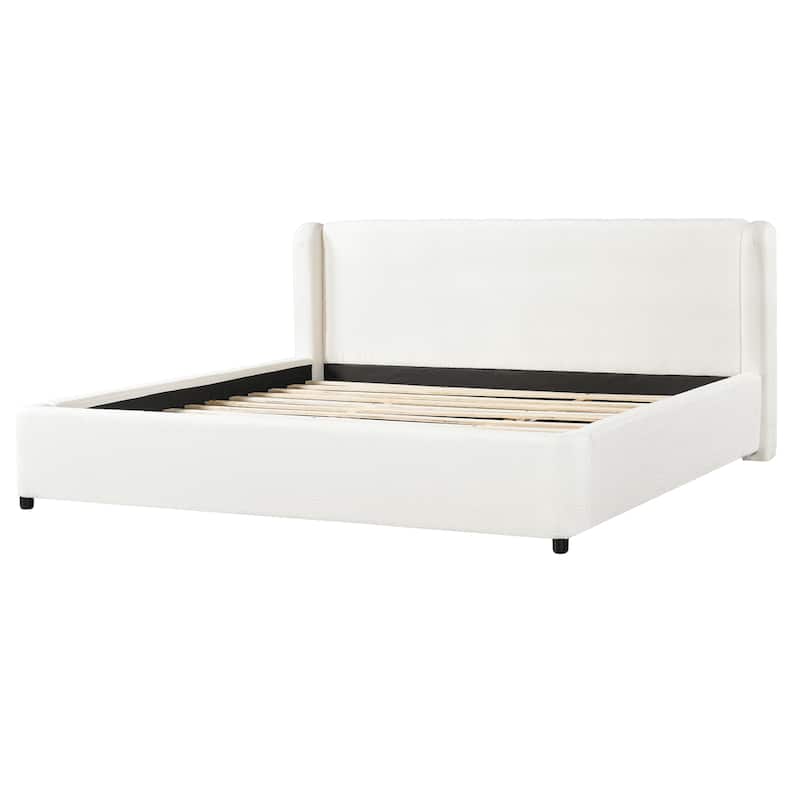 Christopher Knight Home - Modern Upholstered Boucle Frame with Wingback Headboard