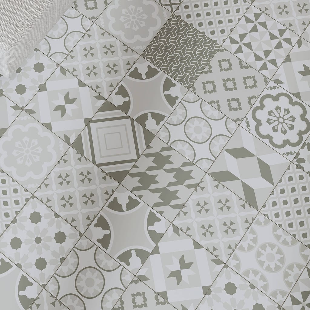 Felix 7 in. x 7 in. Greyscale Matte Porcelain Wall and Floor Tile