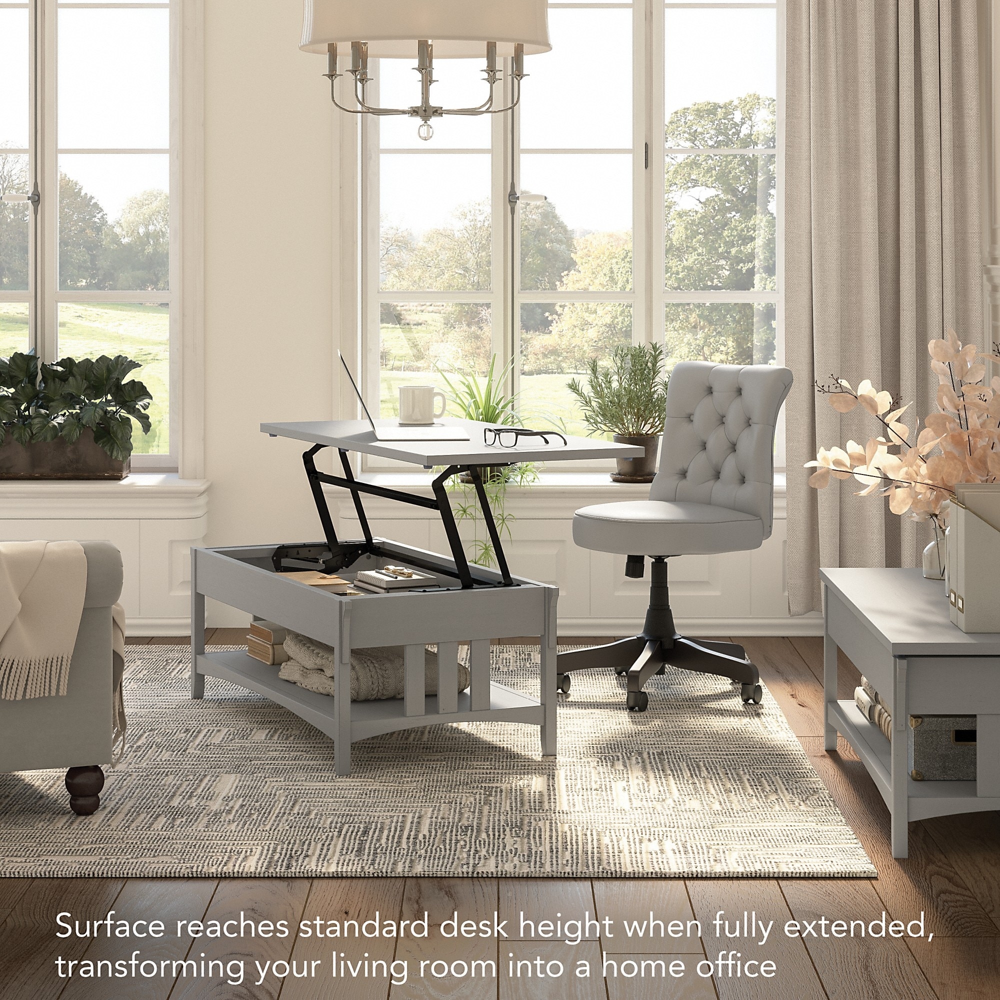 Salinas Lift Top Coffee Table Desk with Storage by Bush Furniture