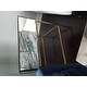Wade Mirrored Accent Table with Gold Finish Base by iNSPIRE Q Bold