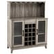 preview thumbnail 1 of 0, Storage Bar Cabinet with Framed Tempered Glass Door - 38.5" x 16" x 48.5" (L x W x H)