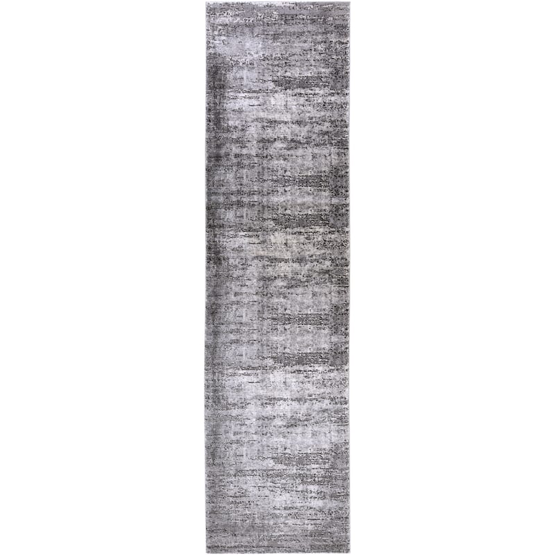 Livabliss Duncan Grey Distressed Abstract Area Rug