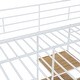 preview thumbnail 13 of 14, White Loft Bed with Desk Stool Underneath, Full Size Loft Metal Bed with Shelves and Cabinet Underneath for Student Teens Bed