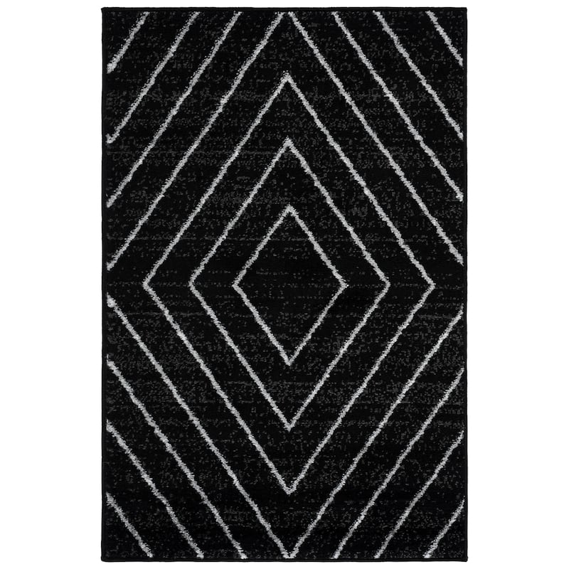SAFAVIEH Adirondack Hediye Vintage Oriental Rug - 2'6" x 4' - Black/Light Grey