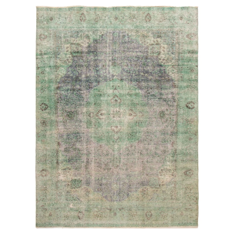 ECARPETGALLERY Hand-knotted Color Transition Light Green Wool Rug - 9'1 x 12'2 - Light Green - 9'1 x 12'2