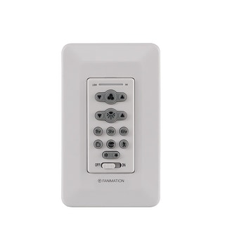 Fanimation 16 Speeds DC Wall Control Reversing - Fan and Light with CCT Select - White