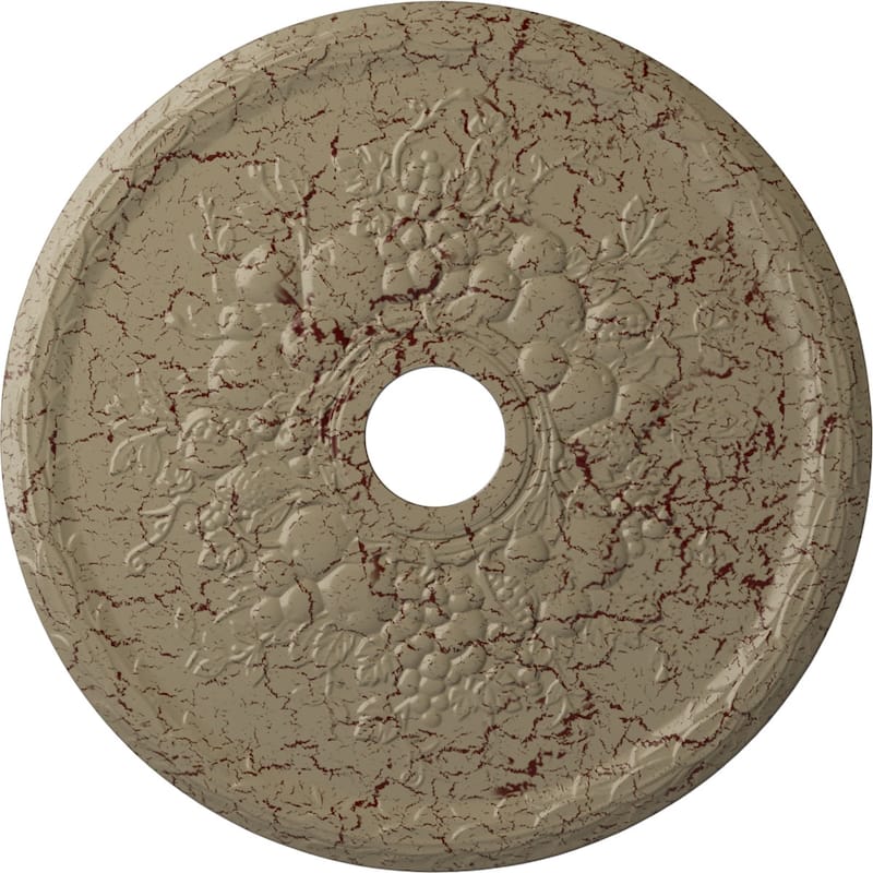 22 5/8"OD x 3 5/8"ID x 5/8"P Grape Ceiling Medallion