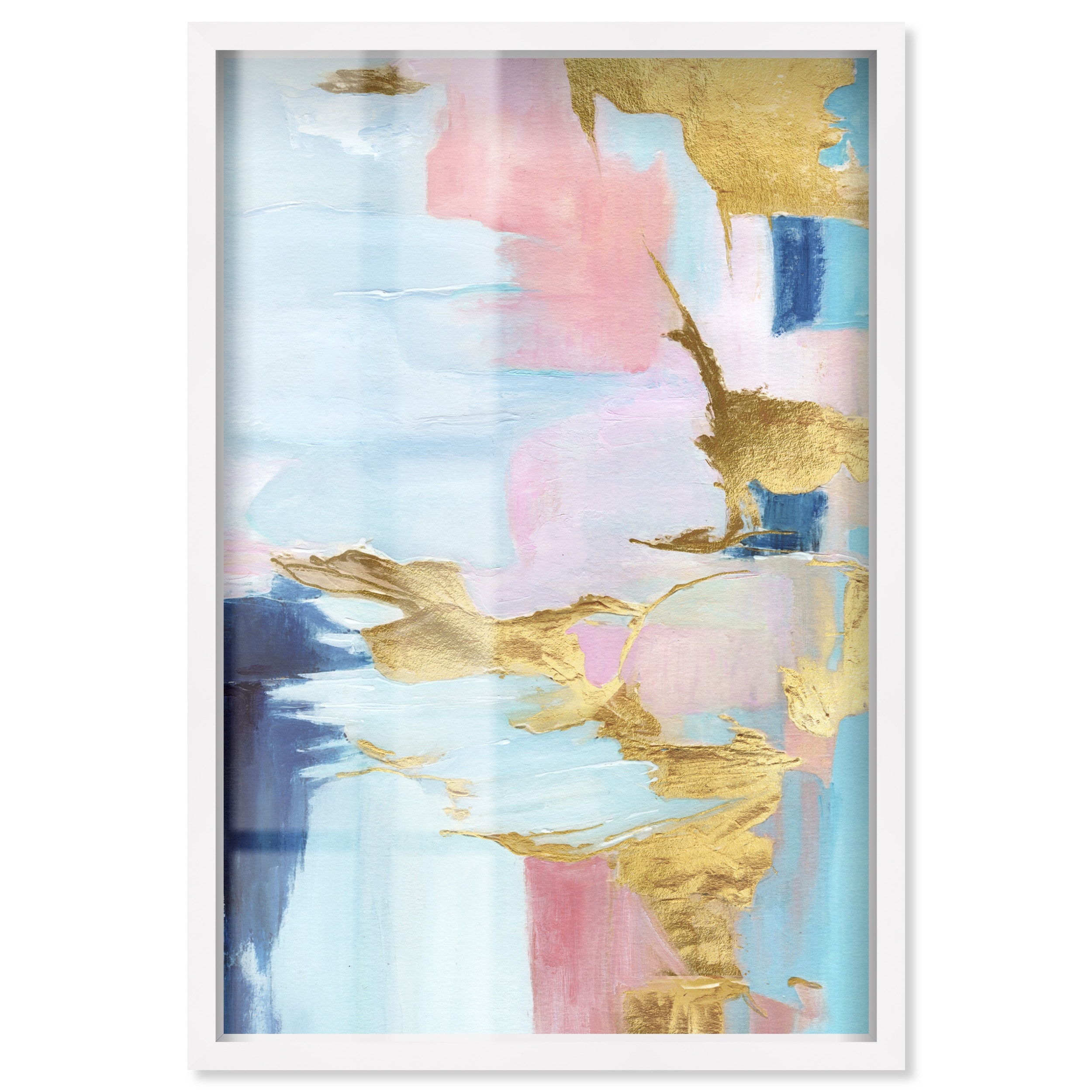 Cotton Gold Skies I- - Ira Abstract Oversized Shadowbox Print by Art Remedy