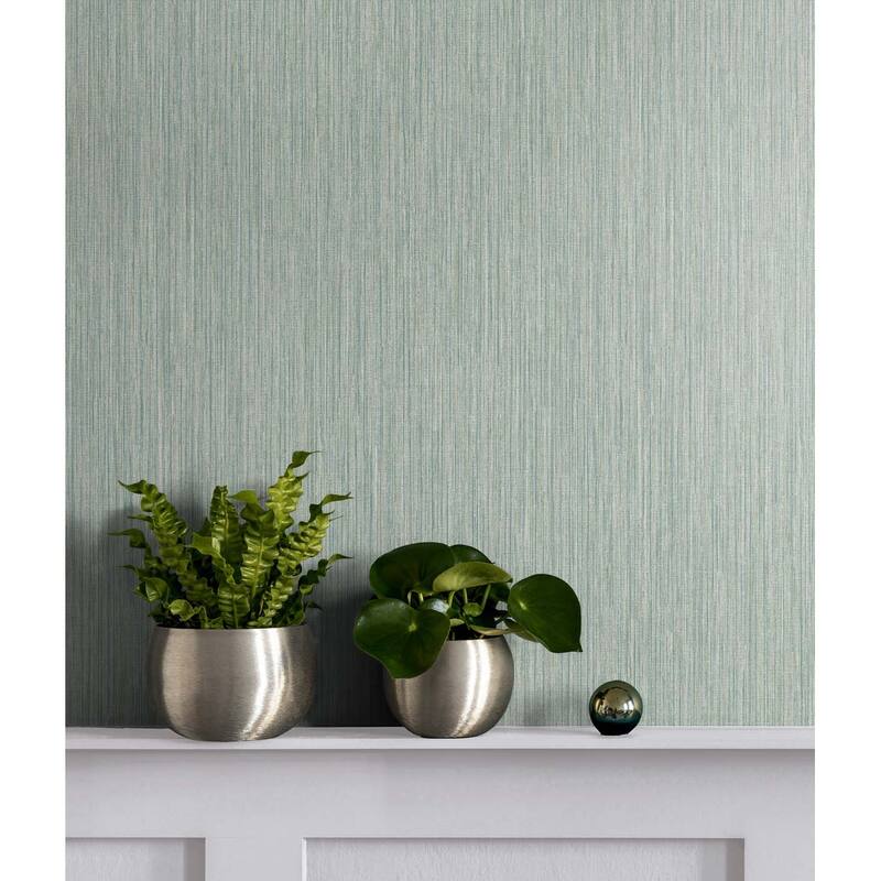 Seabrook Designs Vertical Stria Embossed Vinyl Unpasted Wallpaper