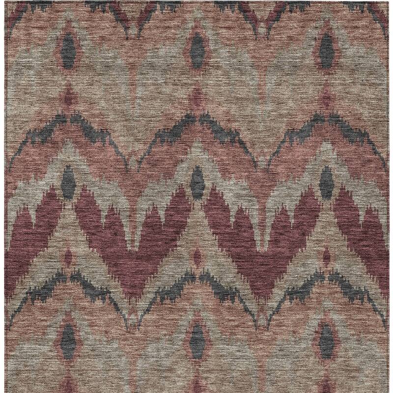 HomeRoots Ikat Transitional Rectangle Outdoor Rug