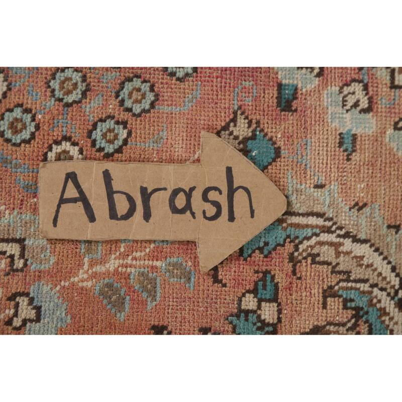 Hand Knotted Oriental 100% Wool Carpet Traditional Floral Pink Tabriz Area Rug - 12' 7'' X 9' 9''