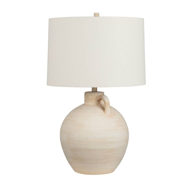 Cream Ceramic Table Lamp with Shade