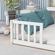 preview thumbnail 13 of 35, Toddler Floor Storage Bed with Bedside Bookcase, Shelves, Fence Guardrails, No Door, No Slats for Boys Girls Children's Room