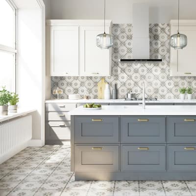 Merola Tile Kings Blume Sage 17-5/8" x 17-5/8" Ceramic Floor and Wall Tile
