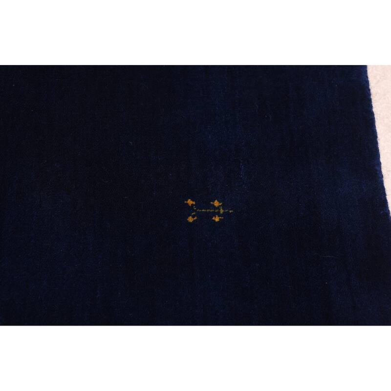 ECARPETGALLERY Hand Loomed Kashkuli Gabbeh Navy Wool Rug - 5'3 x 7'7