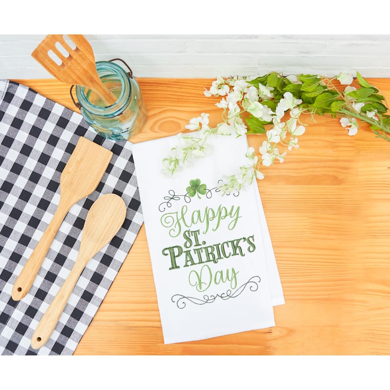 Happy St. Patrick's Day Flour Sack Kitchen Towel