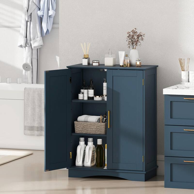 Costway Floor Storage Cabinet Modern Storage Organizer with Adjustable - See Details