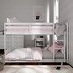 preview thumbnail 35 of 83, Living Essentials by Hillsdale Capri Wood Bunk Bed Twin Over Twin Floor Bunk - White