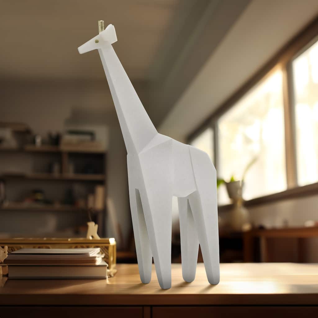 Sagebrook Home's Elegant White Resin 16-inch Andora Giraffe Statuary Perfect for Inspire Home Elegance - 9" x 4" x 16"