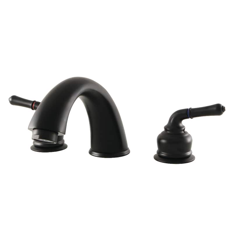 Magellan 3-Hole Deck Mount Roman Tub Faucet in Matte Black - Matte Black
