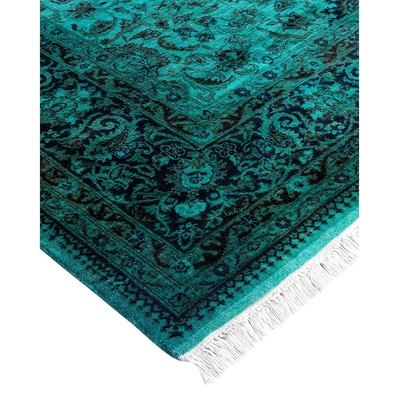 Contemporary Overdyed Wool Hand Knotted Area Rug - 6' 1" x 9' 2"
